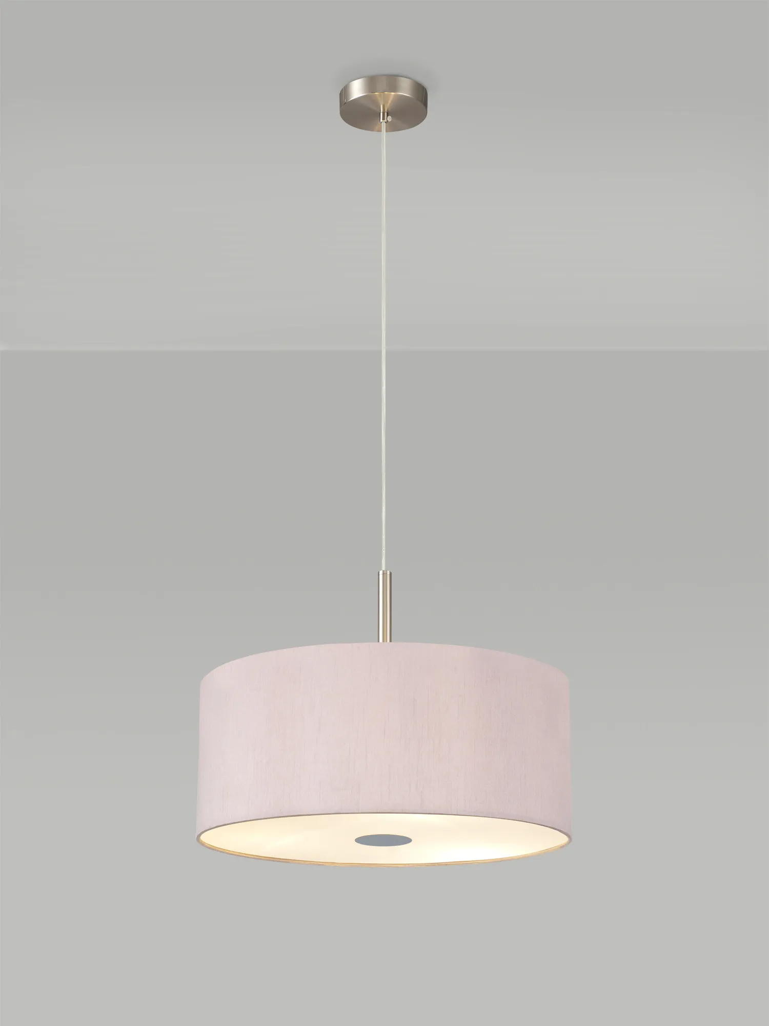 Baymont 40x18cm 3 Light Pendant Satin Nickel, Taupe/Halo Gold, Frosted Diffuser DK0435  Deco Baymont SN TA
